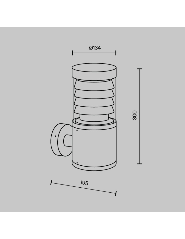 Outdoor wall lamps - Maytoni Outdoor Spir LED wall sconce/wall lamp 12W 350lm 3000K IP54 Graphite O439WL-L12GF3K - product kolory-swiatla.pl 5