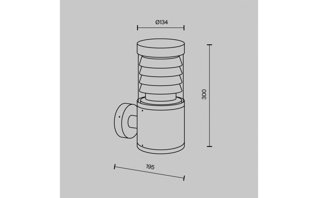 Maytoni Zewnętrzna Spir Kinkiet/Ścienna LED 12W 350lm 3000K IP54 Graphite O439WL-L12GF3K