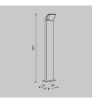 Standing garden lamps - Maytoni Outdoor Garden Stock LED 7W 450lm 3000K IP65 Graphite O446FL-L7GF3K. - product 6
