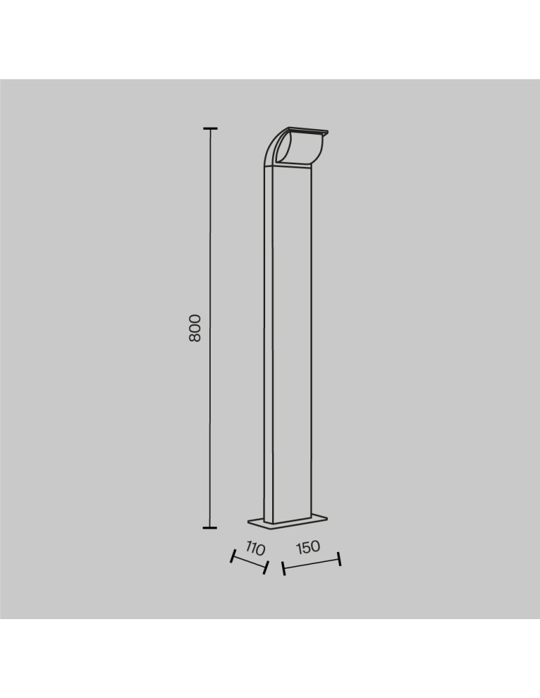 Standing garden lamps - Maytoni Outdoor Garden Stock LED 7W 450lm 3000K IP65 Graphite O446FL-L7GF3K. - product kolory-swiatla.pl 6