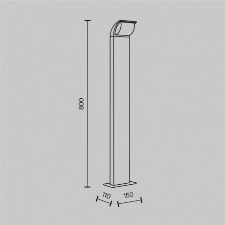 Maytoni Zewnętrzna Stock Ogrodowa LED 7W 450lm 3000K IP65 Graphite O446FL-L7GF3K