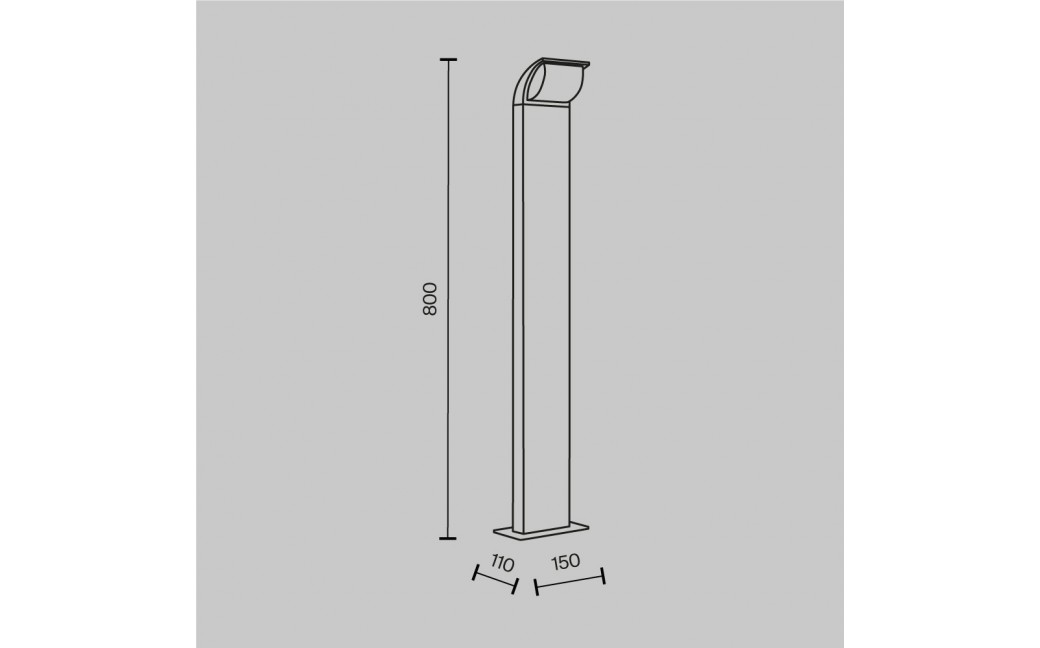 Maytoni Zewnętrzna Stock Ogrodowa LED 7W 450lm 3000K IP65 Graphite O446FL-L7GF3K