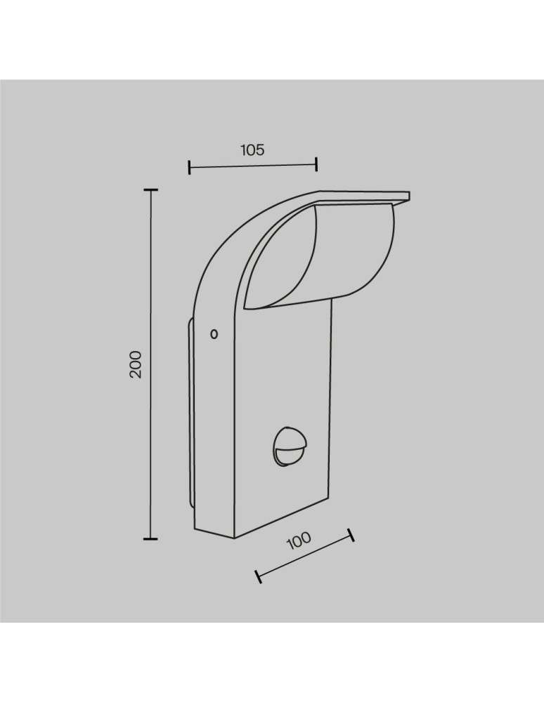 Outdoor lights with motion sensor - Maytoni Outdoor Stock Wall lamp/sensor LED 7W 450lm 3000K IP44 Graphite O446WL-L7GF3KSR - product kolory-swiatla.pl 5