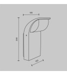 Outdoor wall lamps - Maytoni Outdoor Stock LED wall lamp/shade 7W 450lm 3000K IP65 Graphite O446WL-L7GF3K. - product 6