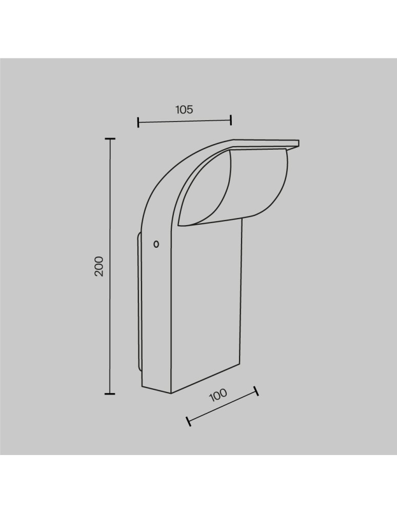 Outdoor wall lamps - Maytoni Outdoor Stock LED wall lamp/shade 7W 450lm 3000K IP65 Graphite O446WL-L7GF3K. - product kolory-swiatla.pl 6