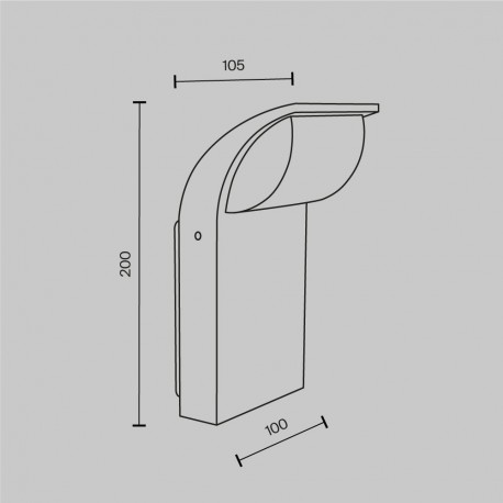 Maytoni Zewnętrzna Stock Kinkiet/Ścienna LED 7W 450lm 3000K IP65 Graphite O446WL-L7GF3K