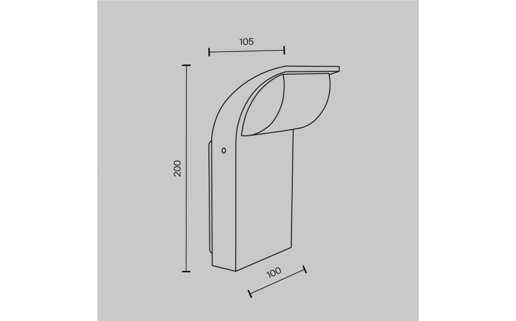 Maytoni Zewnętrzna Stock Kinkiet/Ścienna LED 7W 450lm 3000K IP65 Graphite O446WL-L7GF3K