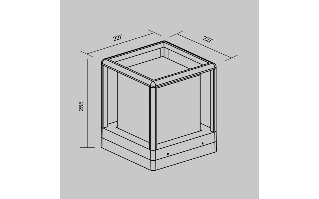 Maytoni Zewnętrzna Trim Ogrodowa 1xE27 15W IP65 Graphite O455FL-01GF