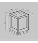Standing garden lamps - Maytoni Outdoor Garden Trim 1xE27 15W IP65 Graphite O455FL-01GF1. - product 5