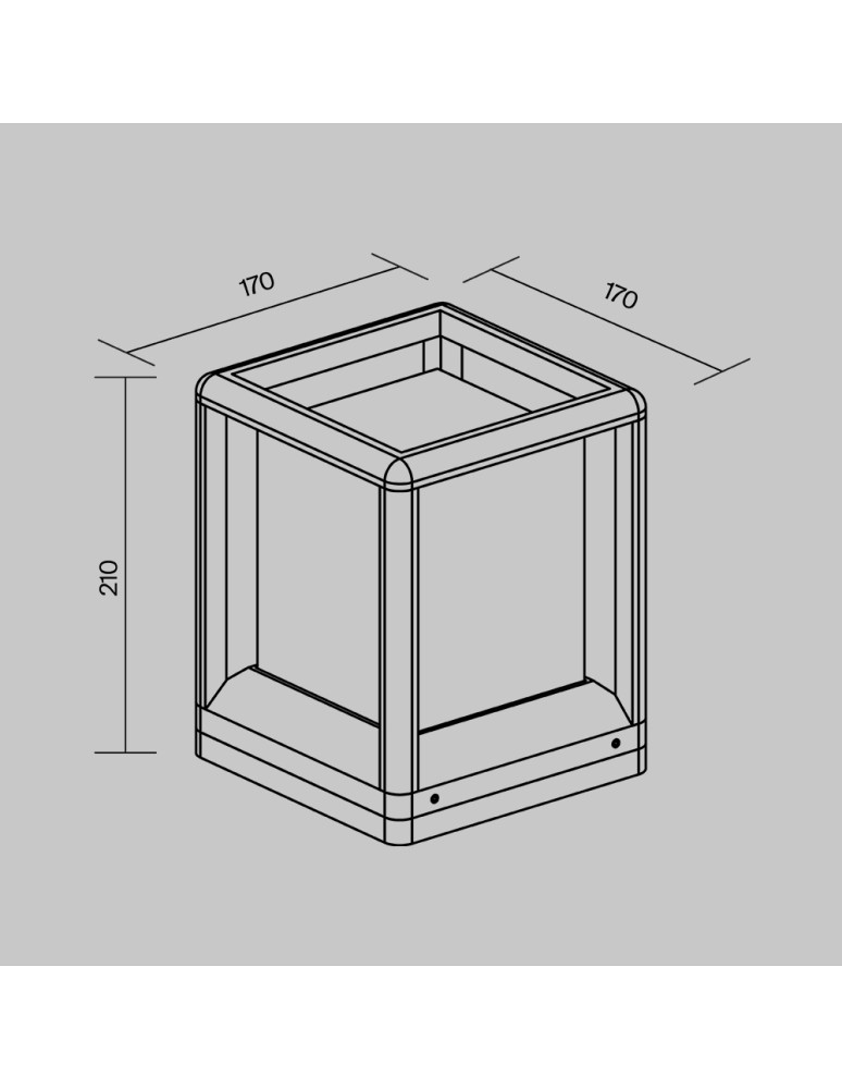 Standing garden lamps - Maytoni Outdoor Garden Trim 1xE27 15W IP65 Graphite O455FL-01GF1. - product kolory-swiatla.pl 5