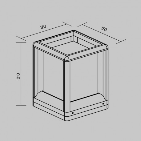 Maytoni Zewnętrzna Trim Ogrodowa 1xE27 15W IP65 Graphite O455FL-01GF1