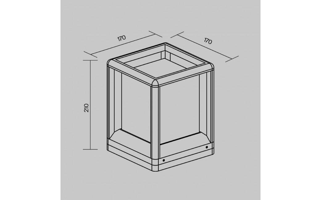 Maytoni Zewnętrzna Trim Ogrodowa 1xE27 15W IP65 Graphite O455FL-01GF1