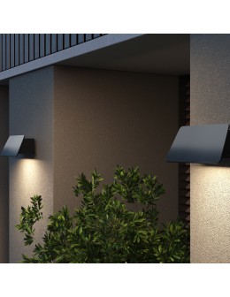Maytoni Outdoor Trupp LED wall lamp/wall lamp 6W 300lm 3000K IP54 Graphite O429WL-L6GF3K. - product 2