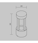 Outdoor wall lamps - Maytoni Outdoor Vint LED wall sconce/wall lamp 9W 450lm 3000K IP65 Graphite O458WL-L9GF3K - product 6