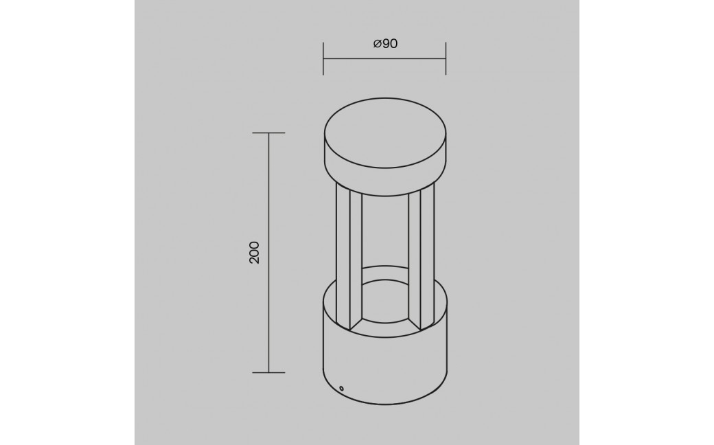 Maytoni Zewnętrzna Vint Kinkiet/Ścienna LED 9W 450lm 3000K IP65 Graphite O458WL-L9GF3K