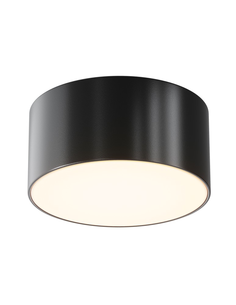 Outdoor ceiling lamps - Maytoni Outdoor Zon IP LED Ceiling Lamp 15W 900lm 3000K IP65 Black O430CL-L15B3K. - product kolory-swiatla.pl 1