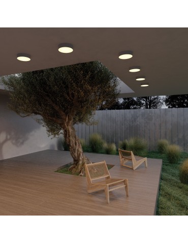 Maytoni Zewnętrzna Zon IP Lampa Sufitowa LED 30W 2200lm 3000K IP65 Black O431CL-L30B3K - produkt 2