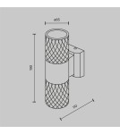 Outdoor wall lamps - Maytoni Outdoor Bowery Wall lamp/wall lamp 2xGU10 50W IP54 Black O583WL-02B. - product 5