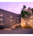 Outdoor wall lamps - Maytoni Outdoor Bowery Wall lamp/wall lamp 2xGU10 50W IP54 Black O582WL-02B. - product 2
