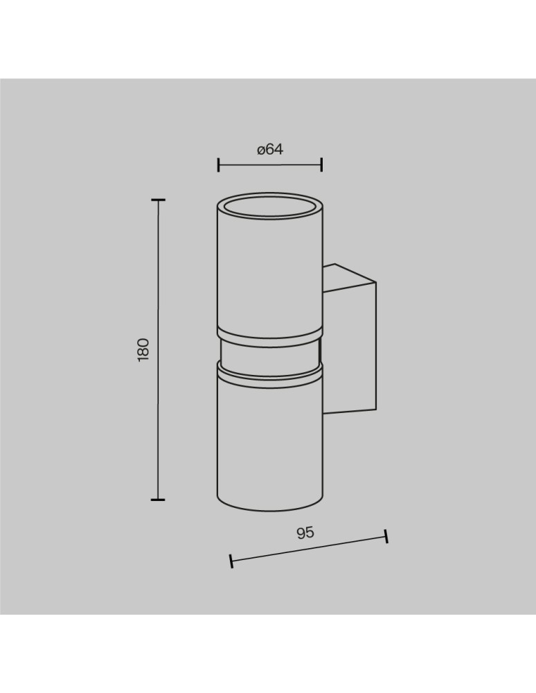 Outdoor wall lamps - Maytoni Outdoor Bowery Wall lamp/wall lamp 2xGU10 50W IP54 Black O582WL-02B. - product kolory-swiatla.pl 6