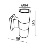 Outdoor wall lamps - Maytoni Outdoor Bowery Wall lamp/wall lamp 2xGU10 50W IP54 White O574WL-02W. - product 6
