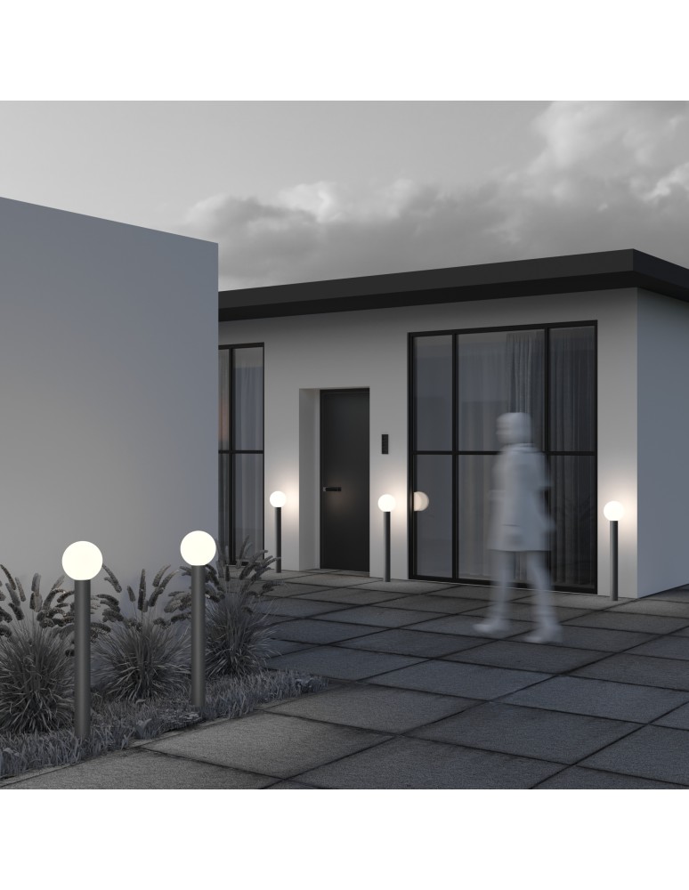 Standing garden lamps - Maytoni Outdoor Bold Garden 1xE27 60W IP54 Grey O598FL-01GR - product kolory-swiatla.pl 5