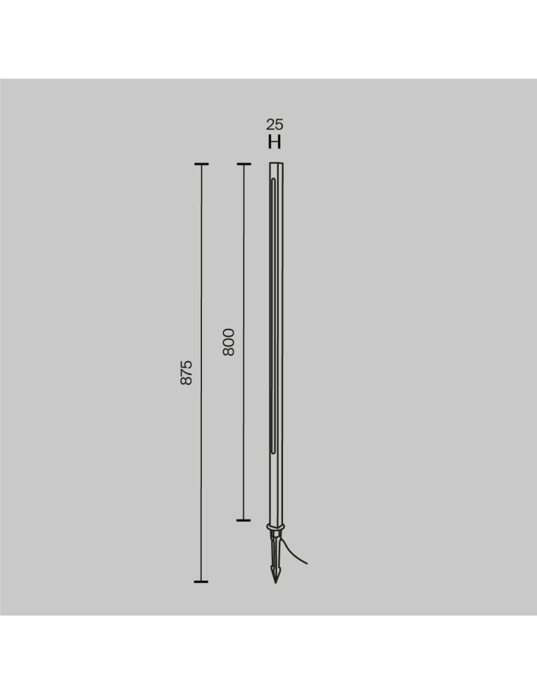 Garden lamps driven into the ground (with wedge) - Maytoni Outdoor Garden Field LED 12W 600lm 3000K IP65 Graphite O440FL-L12GF3K. - product kolory-swiatla.pl 5