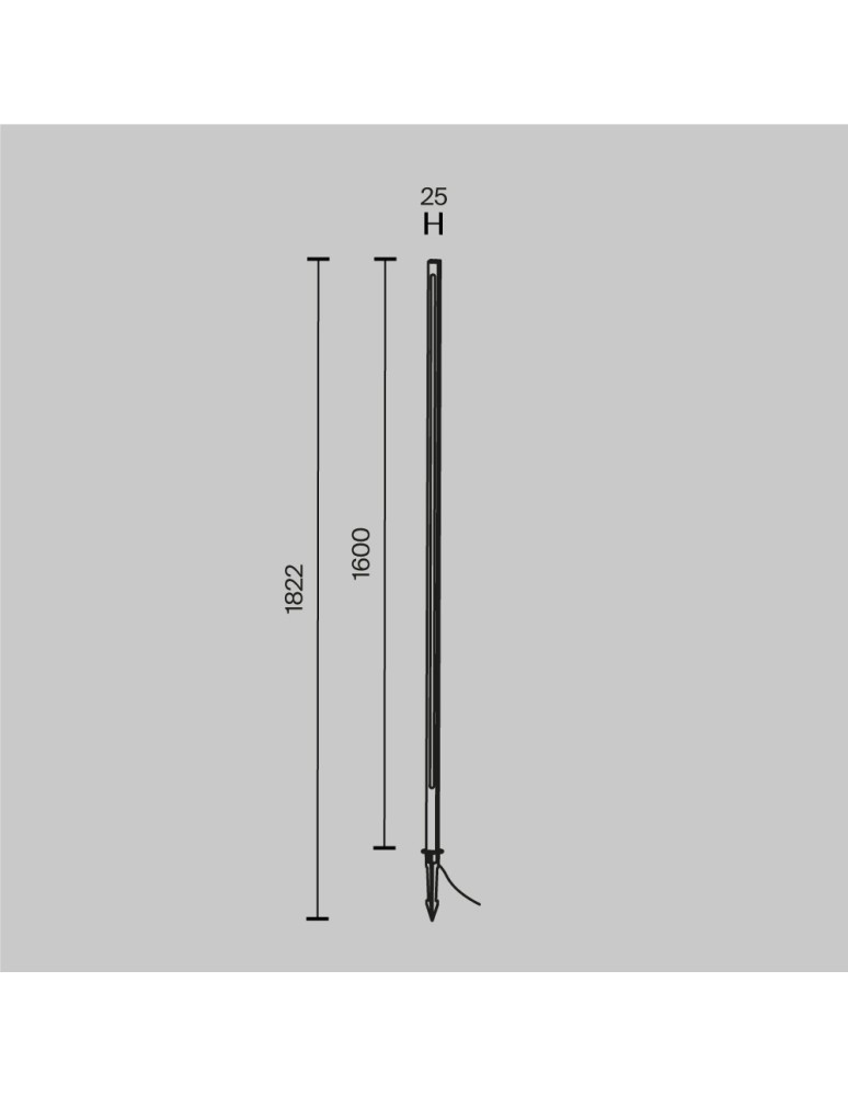 Garden lamps driven into the ground (with wedge) - Maytoni Outdoor Garden Field LED 24W 1200lm 3000K IP65 Graphite O440FL-L24GF3K. - product kolory-swiatla.pl 5
