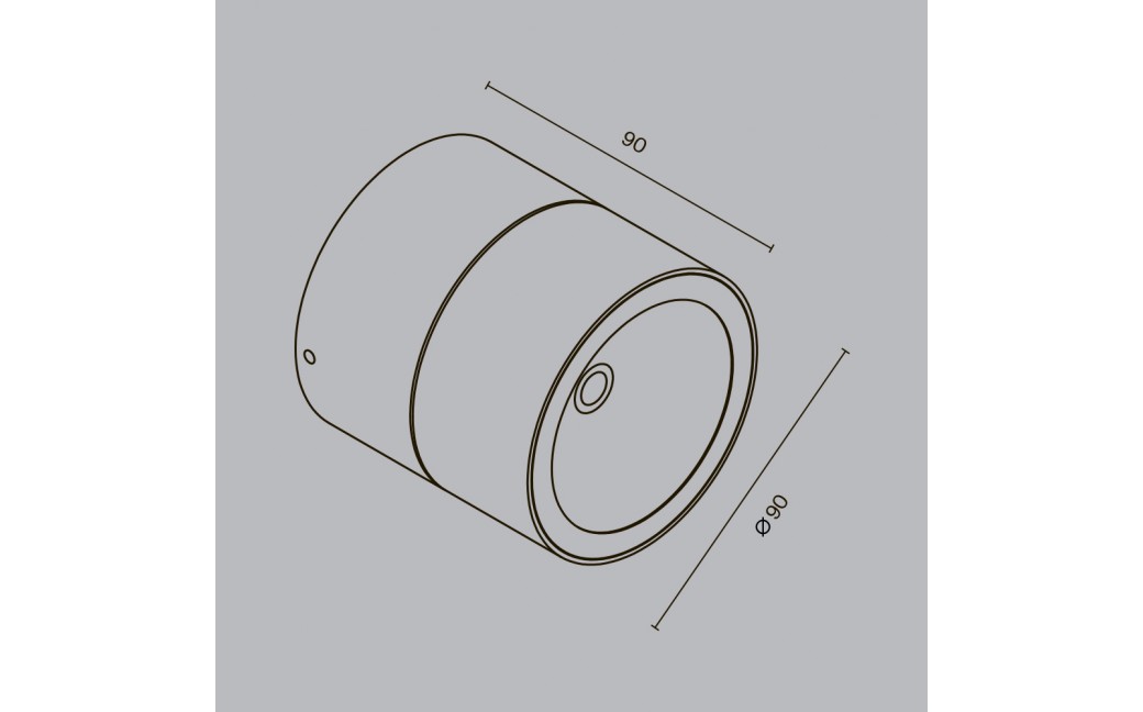 Maytoni Zewnętrzna Spin Lampa Sufitowa LED 5W 480lm 3000K IP54 Biały O310CL-L5W3K