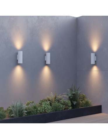 Maytoni Zewnętrzna Shim Kinkiet/Ścienna LED 24W 1700lm 3000K IP65 Biały O303WL-L24W3K - produkt 2