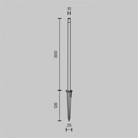 Maytoni Zewnętrzna Spear Ogrodowa LED 1W 50lm 3000K IP65 Graphite O441FL-L1GF3K