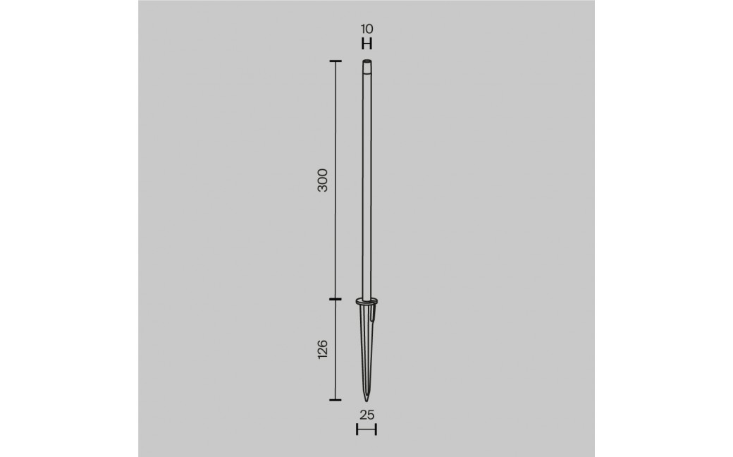 Maytoni Zewnętrzna Spear Ogrodowa LED 1W 50lm 3000K IP65 Graphite O441FL-L1GF3K