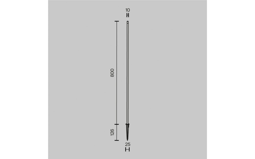 Maytoni Zewnętrzna Spear Ogrodowa LED 1W 50lm 3000K IP65 Graphite O441FL-L1GF3K1