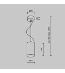 Pendant lamps - Maytoni Efir Minimalist LED Pendant Lamp 15W 1230lm 3000K Black P089PL-15W3K-B. - product 7