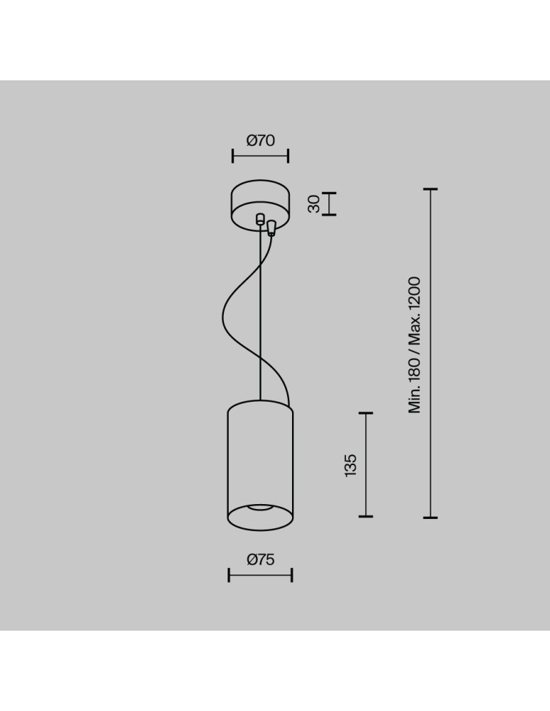 Pendant lamps - Maytoni Efir Minimalist LED Pendant Lamp 15W 1230lm 3000K Black P089PL-15W3K-B. - product kolory-swiatla.pl 7
