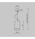Single pendant lamps - Maytoni Efir Minimalist LED Pendant Lamp 25W 2180lm 3000K Black P089PL-25W3K-B. - product 7