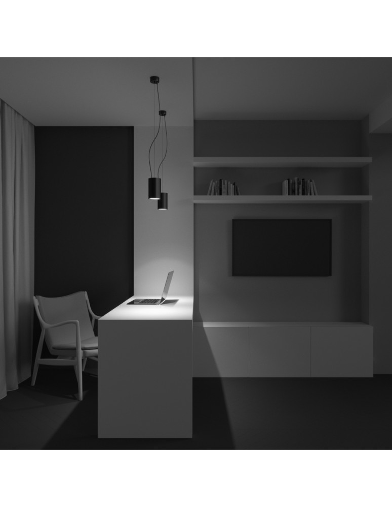 Single pendant lamps - Maytoni Efir Minimalist LED Pendant Lamp 25W 2180lm 3000K Black P089PL-25W3K-B. - product kolory-swiatla.pl 8