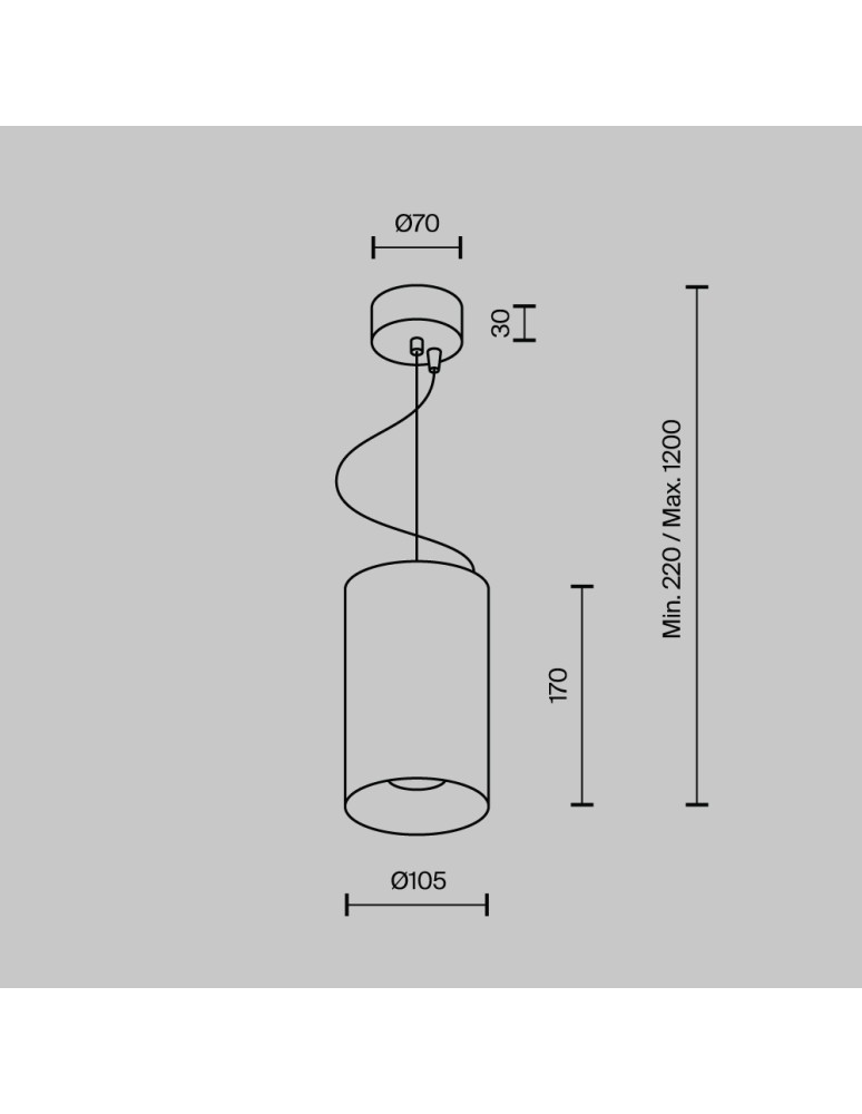 Single pendant lamps - Maytoni Efir Minimalist LED Pendant Lamp 33W 2730lm 3000K White P089PL-33W3K-W. - product kolory-swiatla.pl 7