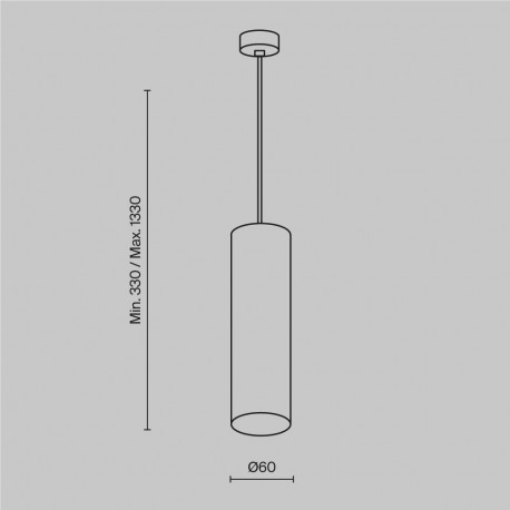 Maytoni Focus Lampa Wisząca Minimalistyczna 1xGU10 10W Złoty Mat P075PL-01MG