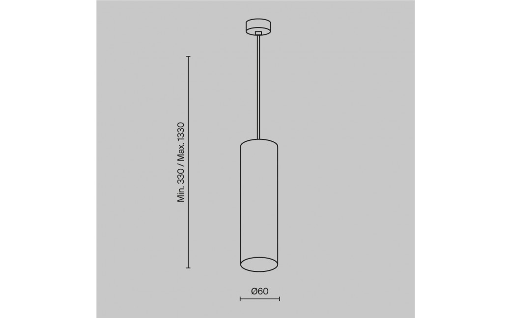 Maytoni Focus Lampa Wisząca Minimalistyczna 1xGU10 10W Złoty Mat P075PL-01MG