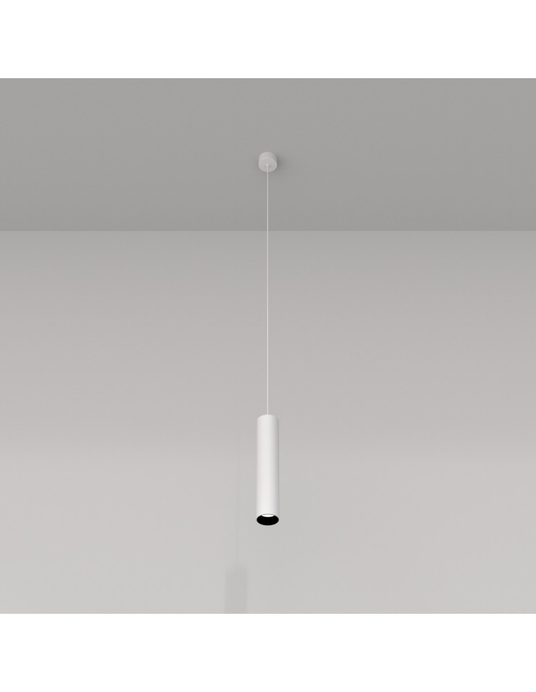 Single pendant lamps - Maytoni Focus Minimalist Pendant Lamp 1xGU10 10W White P075PL-01W. - product kolory-swiatla.pl 4