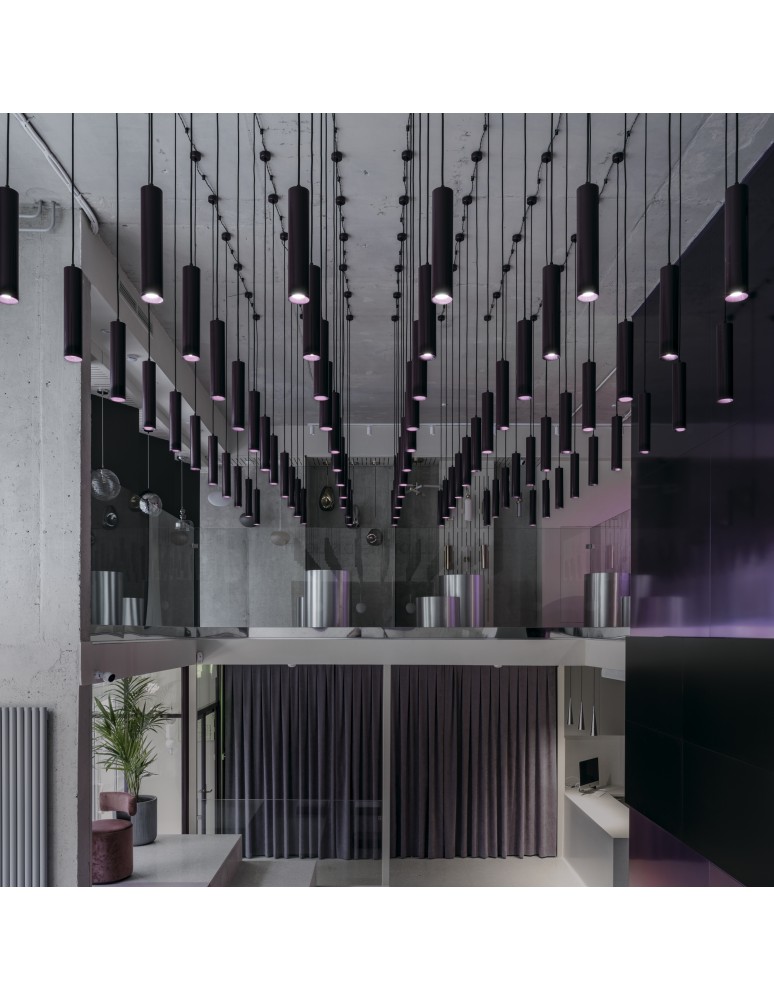 Single pendant lamps - Maytoni Focus Minimalist Pendant Lamp 1xGU10 10W Black P075PL-01B. - product kolory-swiatla.pl 2