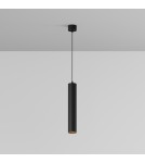 Single pendant lamps - Maytoni Focus LED Tube Pendant Lamp 12W 900lm 3000K Black P072PL-L12B3K-1 - product 1