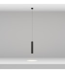 Single pendant lamps - Maytoni Focus LED Tube Pendant Lamp 12W 900lm 3000K Black P072PL-L12B3K-1 - product 4