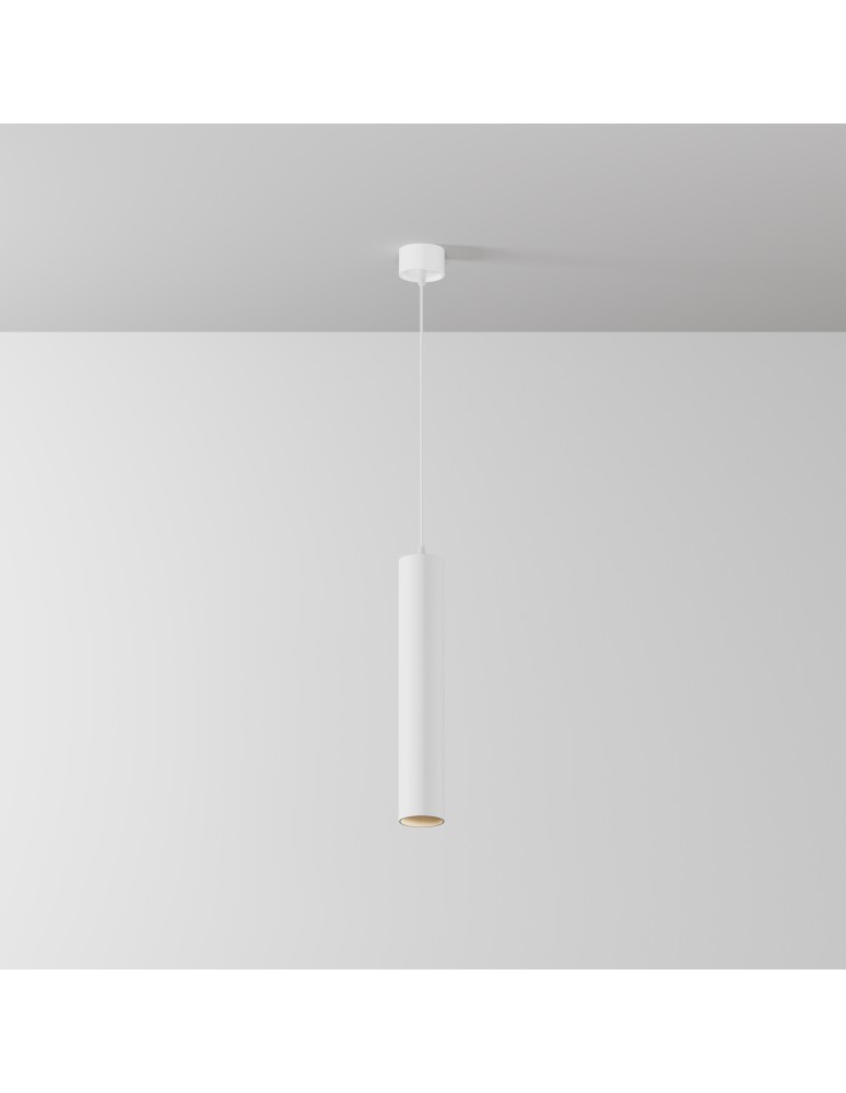 Single pendant lamps - Maytoni Focus LED Tube Pendant Lamp 12W 1000lm 3000K White P072PL-L12W3K-1. - product kolory-swiatla.pl 4