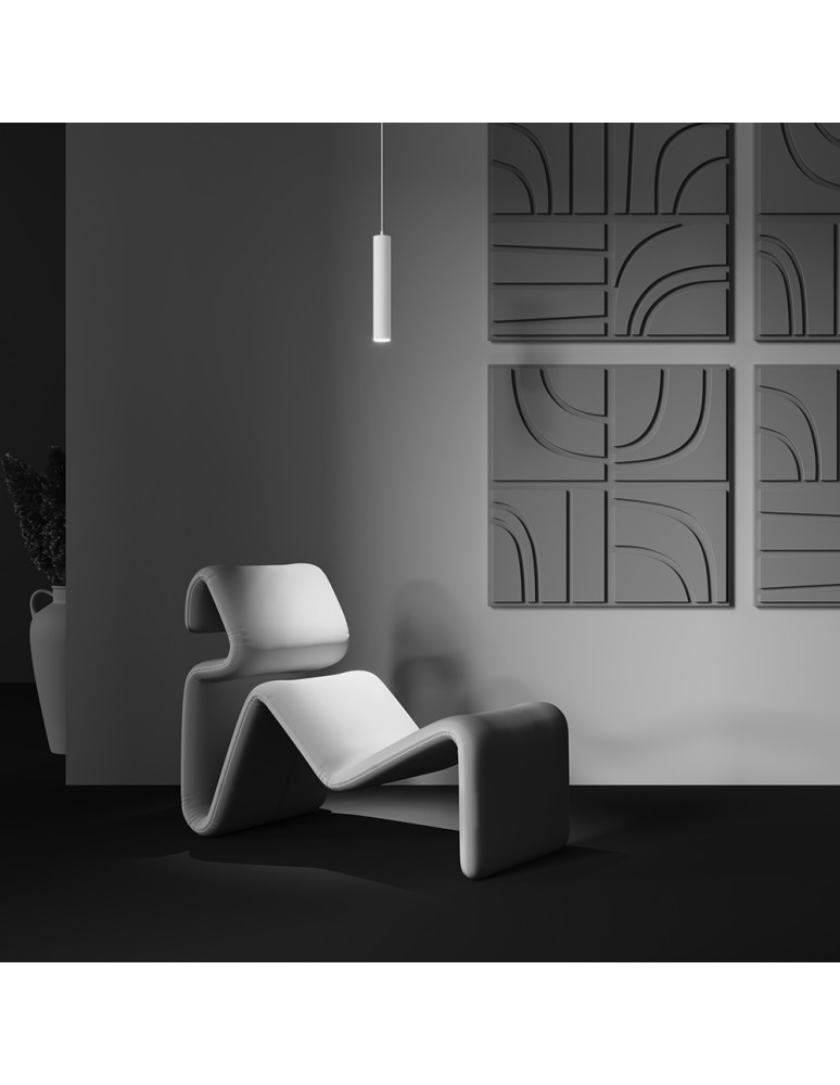 Single pendant lamps - Maytoni Focus LED Tube Pendant Lamp 12W 1000lm 3000K White P072PL-L12W3K-1. - product kolory-swiatla.pl 8