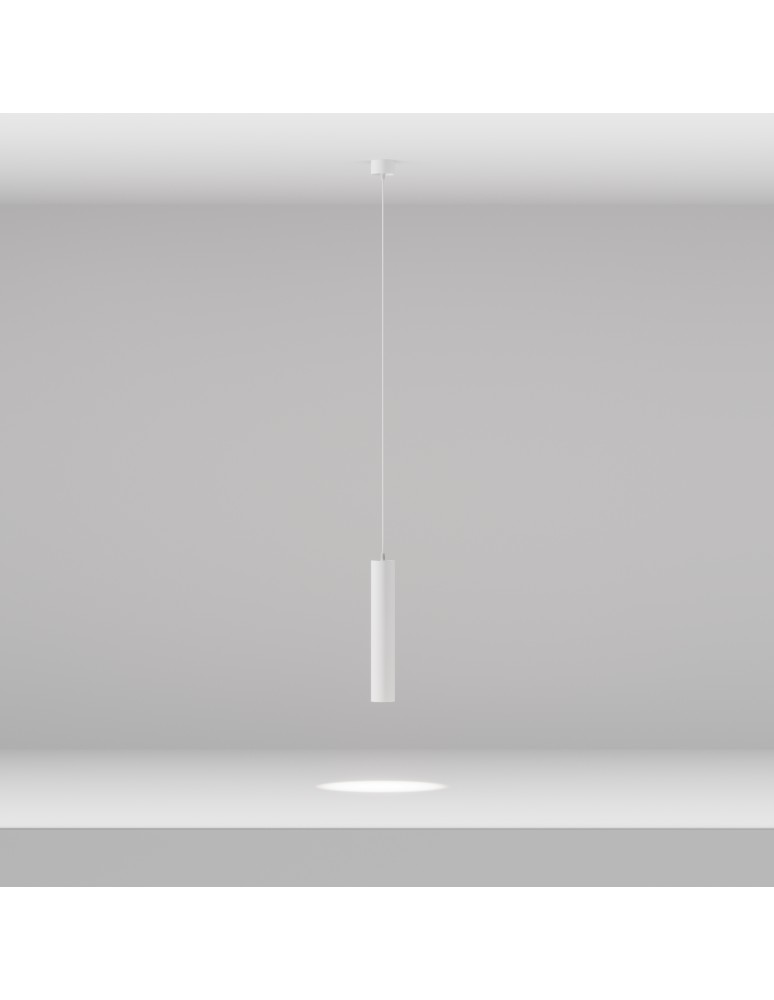 Single pendant lamps - Maytoni Focus LED Tuba Pendant Lamp 12W 1050lm 4000K White P072PL-L12W4K-1 - product kolory-swiatla.pl 3