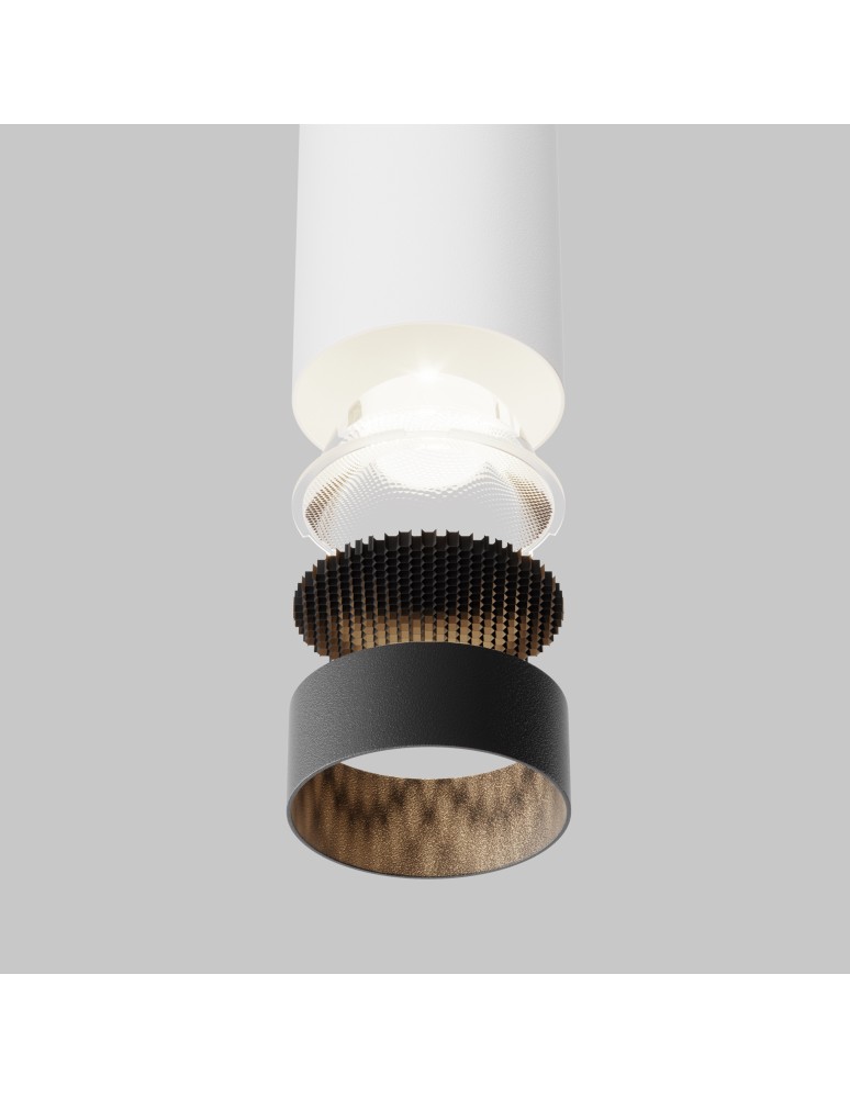 Single pendant lamps - Maytoni Focus LED Tuba Pendant Lamp 12W 1050lm 4000K White P072PL-L12W4K-1 - product kolory-swiatla.pl 6