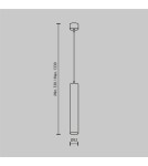 Single pendant lamps - Maytoni Focus LED Tuba Pendant Lamp 12W 1050lm 4000K White P072PL-L12W4K-1 - product 7