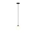 Maytoni Luna Lampa Wisząca Kula LED 5W 300lm 3000K Czarny, Biały P039PL-5W3K-10INS-B